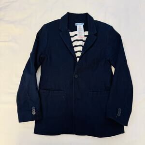 Jacadi Paris Navy Blue Boys Dressy Church Wedding Blazer Sportcoat Size 8
